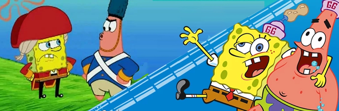 Banner 2 Games in 1 Der SpongeBob Schwammkopf Film Plus SpongeBob Schwammkopf Schlacht um Bikini Bottom