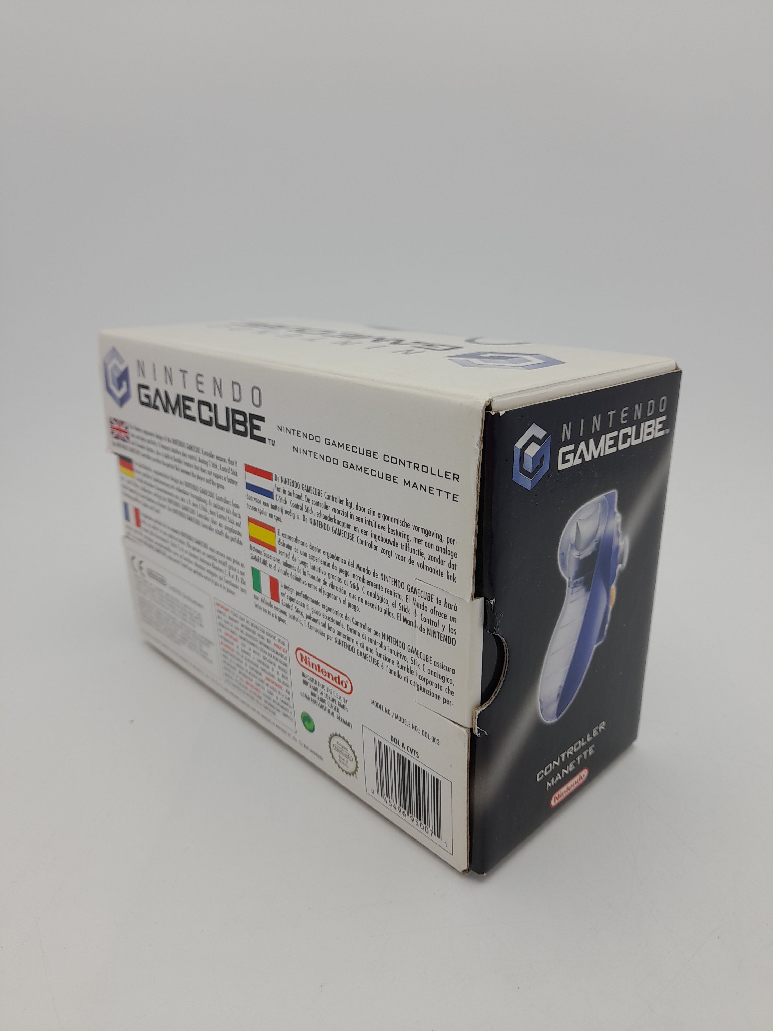 Foto van GameCube Controller Transparant Paars in Doos