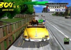 Review Crazy Taxi: Je moet naar links, maar dat betekent niet dat je dan overal doorheen kan!