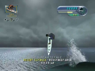 De gameplay is net zoals een tony-hawk game maar nu op een surfplank!