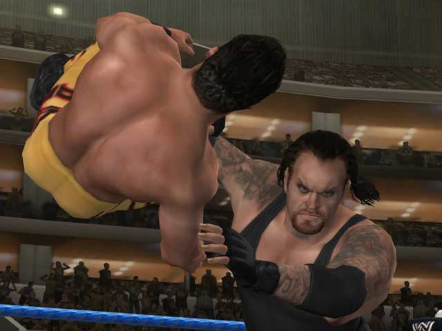 The Undertaker grabs his opponent!
