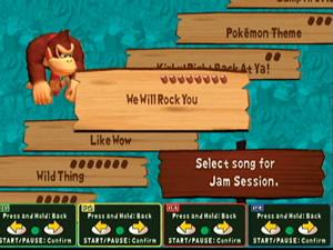 Donkey Konga bevat 31 nummers, de nummers zijn bestaande nummers en Nintendo klassiekers.