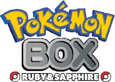 Het Pokemon Box Ruby and Sapphire logo.