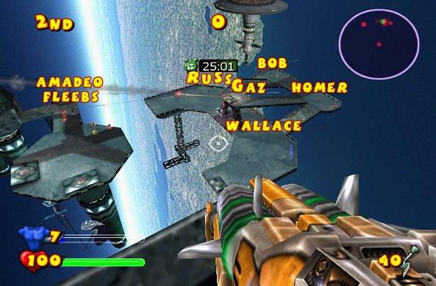 Serious Sam kann mit seinen großen Waffen alle Bots besiegen.
