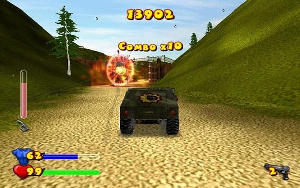 In diesem Spiel kannst du auch mit deinem Militärfahrzeug ordentlich Gas geben.