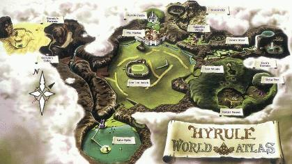 de land kaart van Hyrule