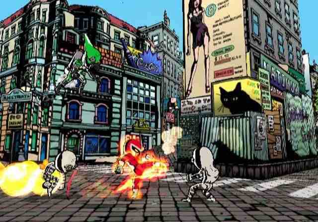 Everything looks very cartoonish. That’s because everything happens in the movies where you fight!